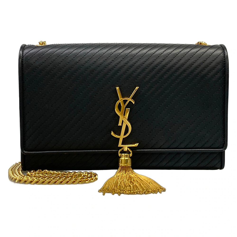 Saint Laurent Paris Black Gold Calf #327951S17B
